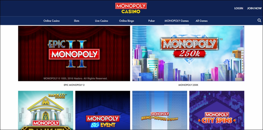 Monopoly casino bingo